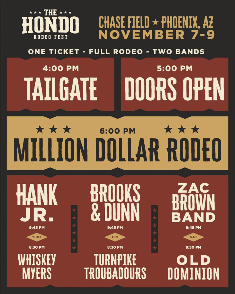 Get Ready for Brooks and Dunn at Hondo Rodeo Fest, Get Your Tickets Before It's Too Late. See Zac Brown Band and Old Dominion Live at Chase Field at the Hondo Rodeo Fest.