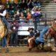 Kevin Carmon made the trip from Beaumont, Texas, to Denver to compete at the MLK Jr., African-American Heritage Rodeo of Champions on Monday at the National Western Stock Show. Carmon won the steer wrestling with a time of 3.66 seconds. NWSS photo by Ric Andersen