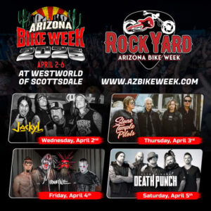 Jackyl, Stone Temple Pilots, Mudvayne, and Five Finger Death Punch will perform nightly concerts in the RockYard.