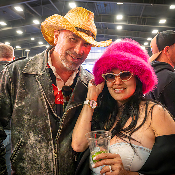 Arizona Bike Week fans smiling for the camera