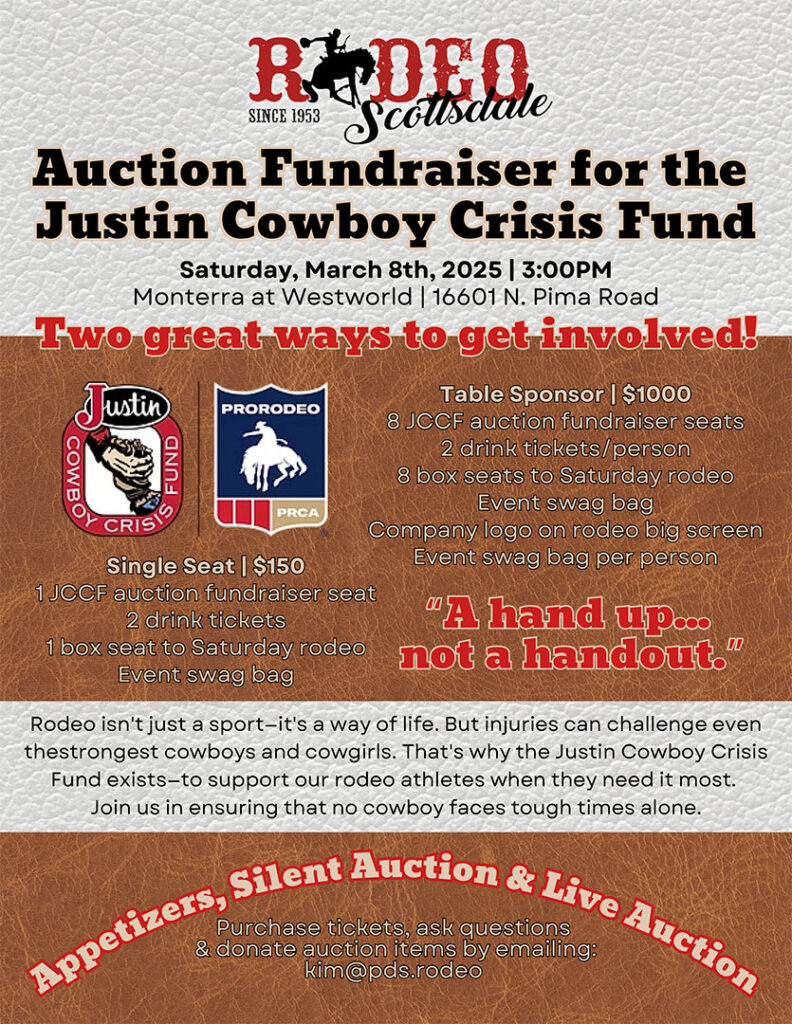 Rodeo Scottsdale Justin Cowboy Crisis Fund Auction