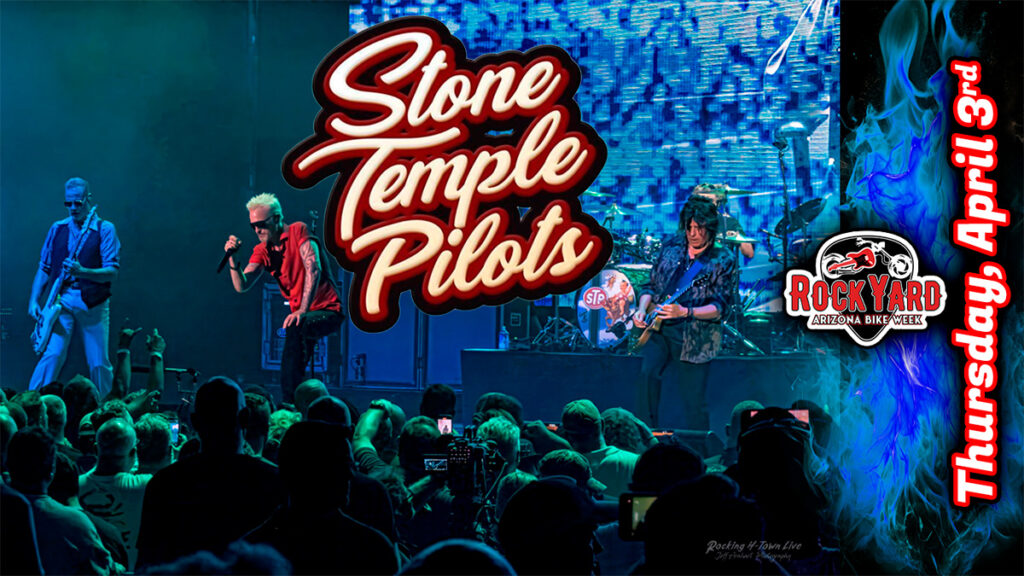 Stone Temple Pilots performs at the RockYard for the Arizona Bike Week on Thursday, April 3rd, 2025, with King Cherry.