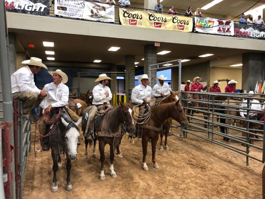 On horseback at Coors Cowboy Club Ranch Rodeo 2018