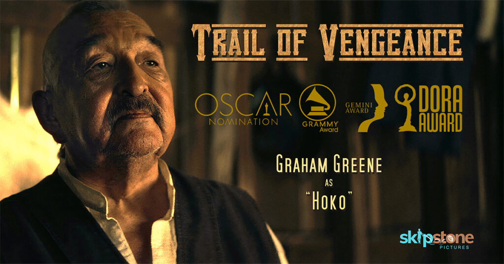 Graham Greene (Oscar-nominated, “Dances with Wolves”, “The Green Mile”) stars in Trail of Vengeance as Hoko
