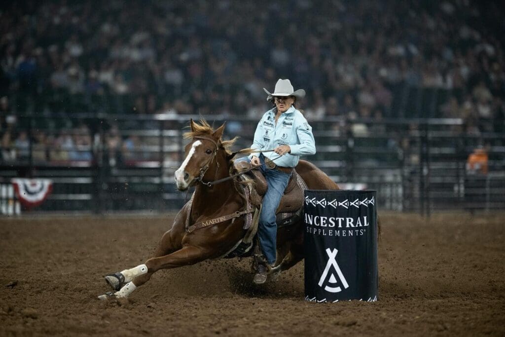 Lisa Lockhart- barrel racer at the 2024 Hondo Rodeo Fest