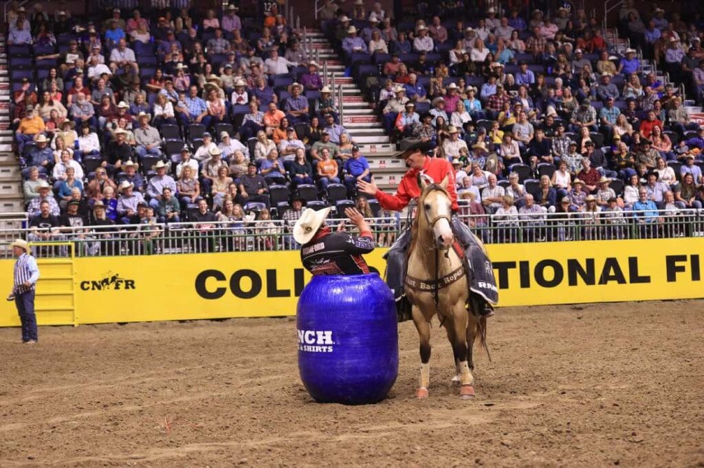 Barrel man. College National Finals Rodeo