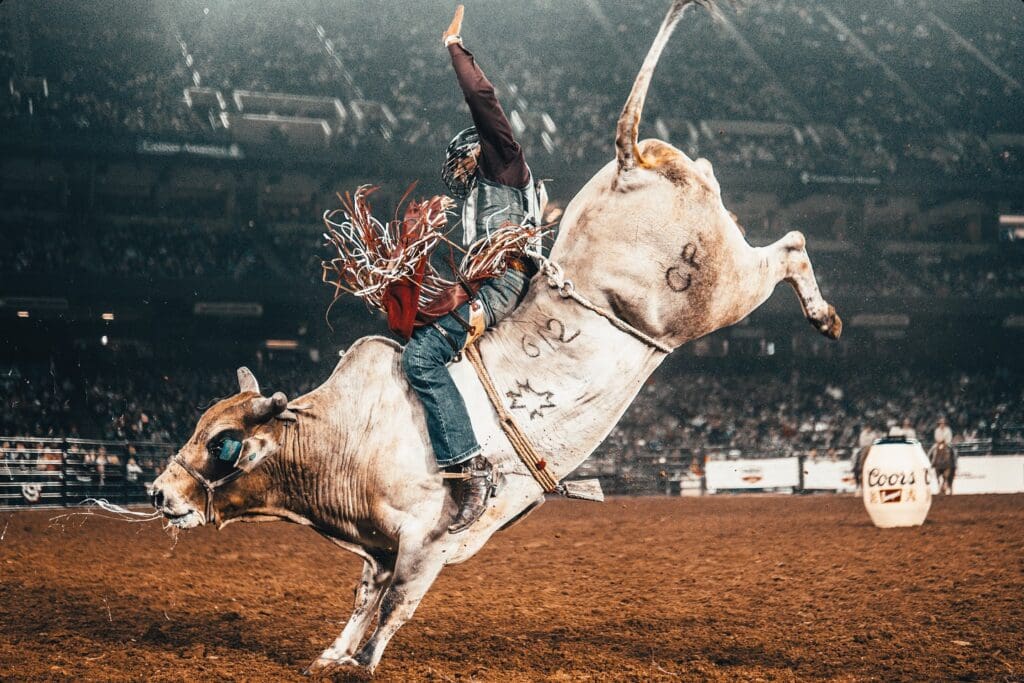 Bull Rider at the 2024 Hondo Rodeo Fest