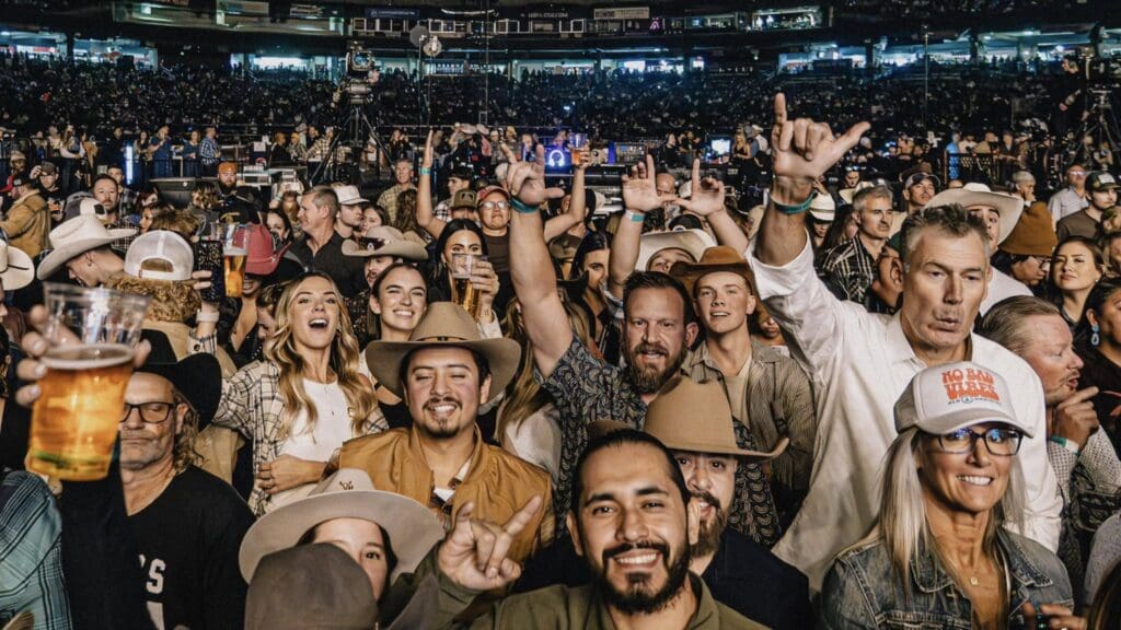Concert Fans at the 2024 Hondo Rodeo Fest cheering