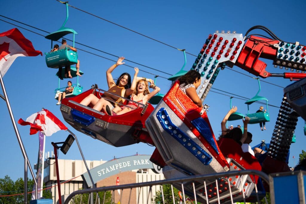 Friends enjoying the Midway Carnival