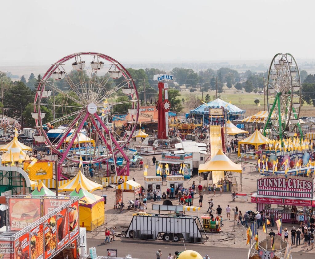 Aerial view of CFD carnival