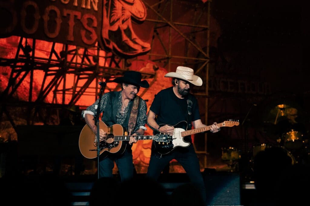Brooks & Dunn performing onstage