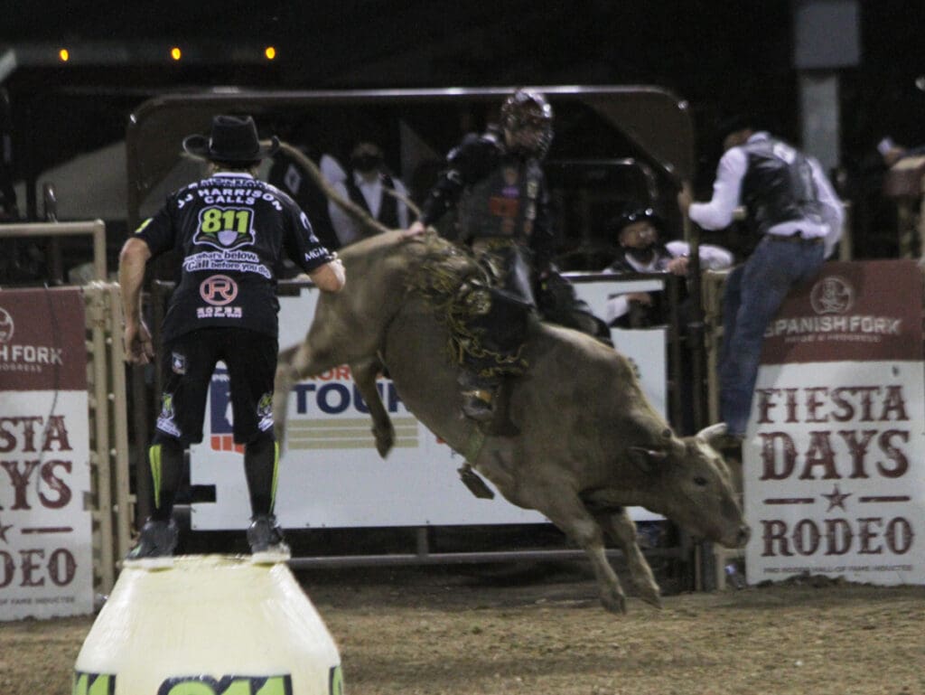 Pictured: Rodeo Clown, JJ Harrison - Photo Courtesy: Cowboy Lifestyle Network
