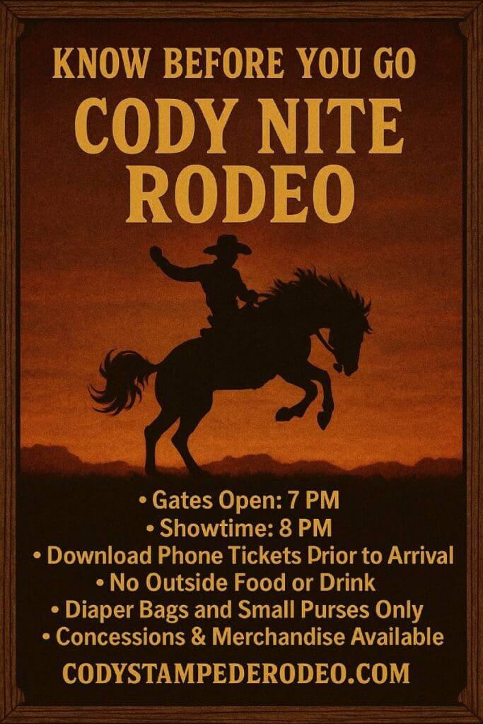 Cody Nite Rodeo flyer 2025