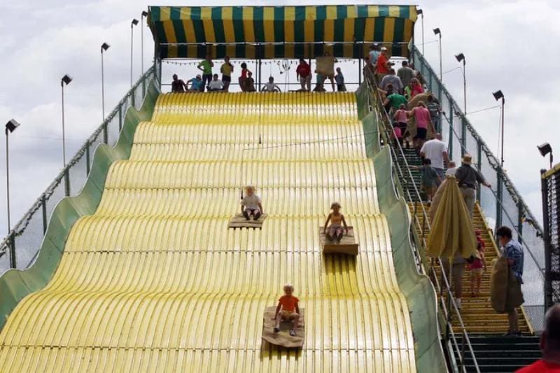 Iowa state fair slide des moines register