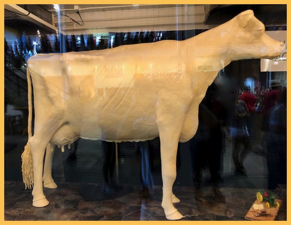 Iowa State Fair butter cow carving