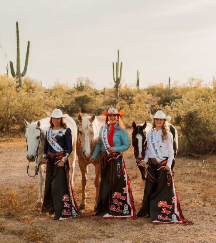 Gilbert Days Rodeo Facebook Page R-L raylen riggs-Anna Butler-Kialyn Armstrong-2