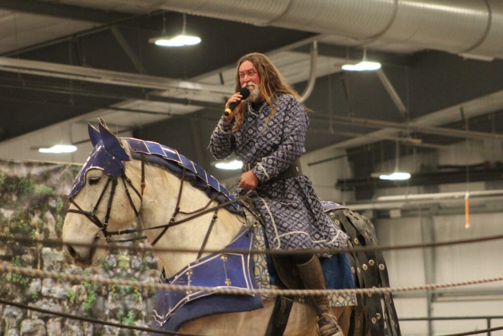 Performer at Winter Knights festival
