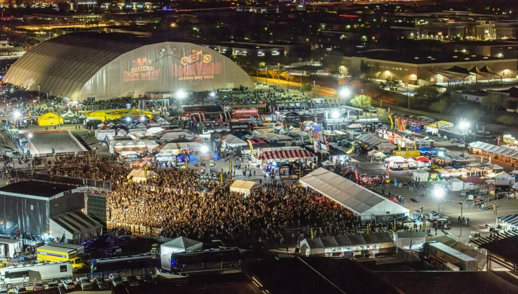 Aerial view of Arizona Bike Week