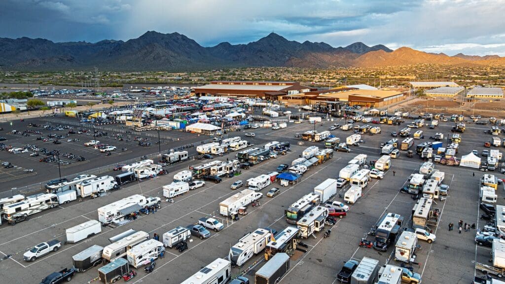 Aerial view of Arizona Bike Week