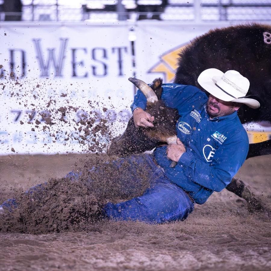 Steer Wrestling. Photo by Cave Creek Rodeo
