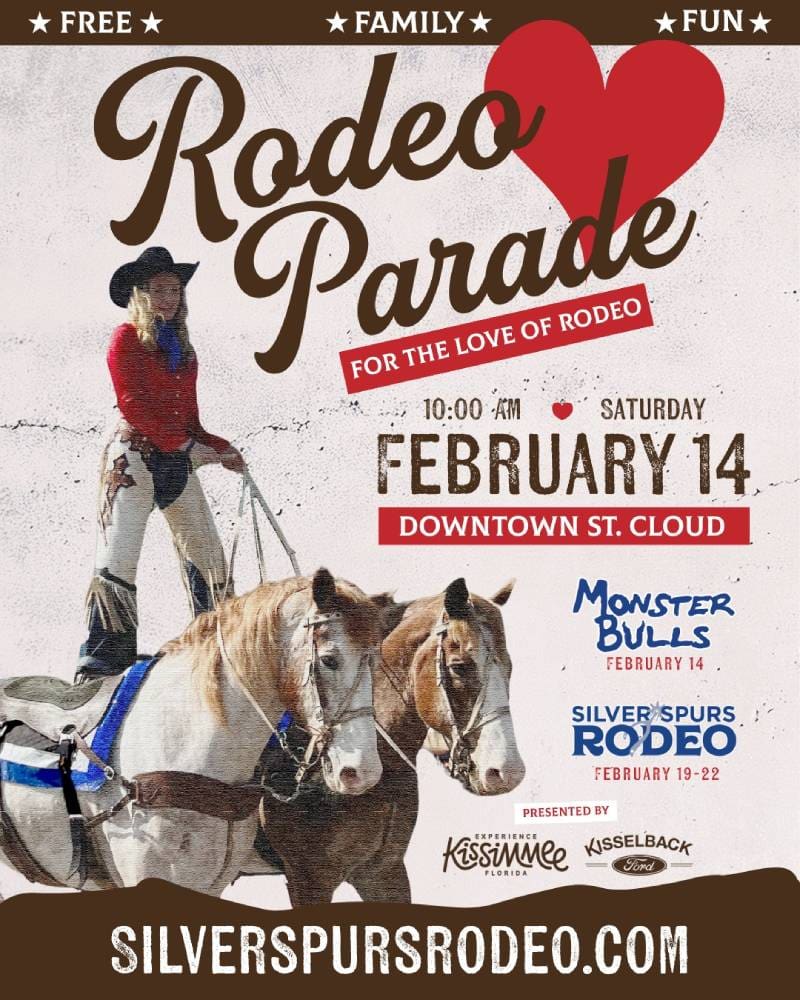 Rodeo Parade flyer with Trick Rider on horseback