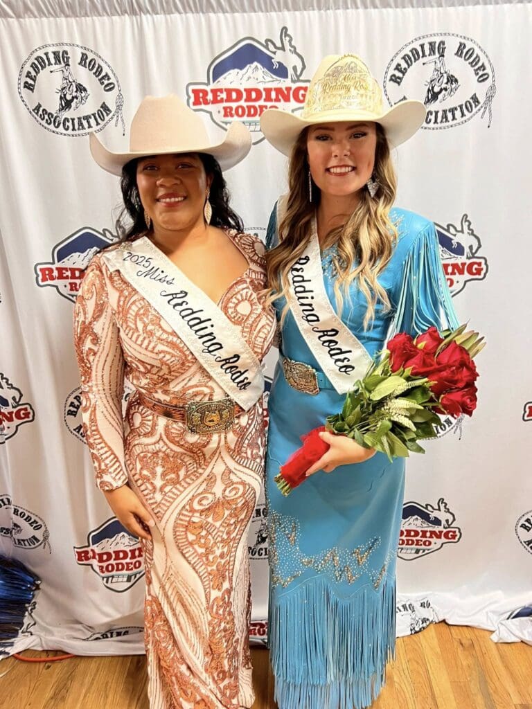 Miss Redding Rodeo 2025 Sashelle Mitchell and Miss Redding Rodeo 2026 Kiana Kinnie