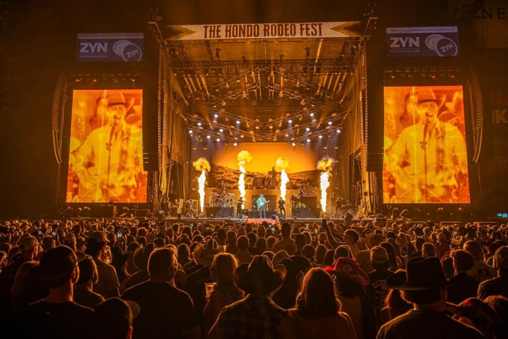 Photo of concert stage at Hondo Rodeo Fest