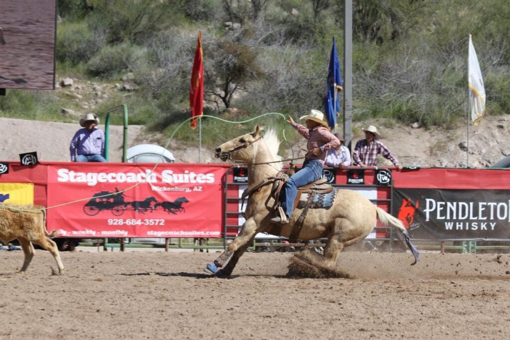 Breakaway roping at Legends of the West