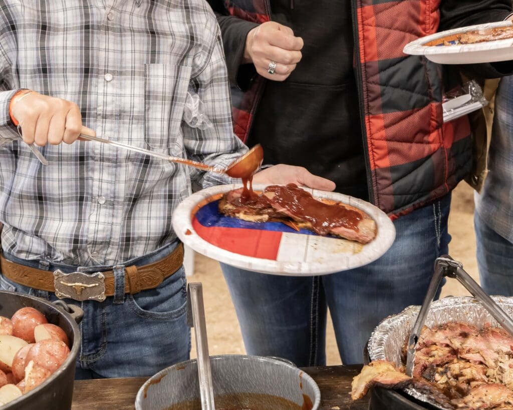 Chuckwagon dinner at the Hell on Wheels Rodeo