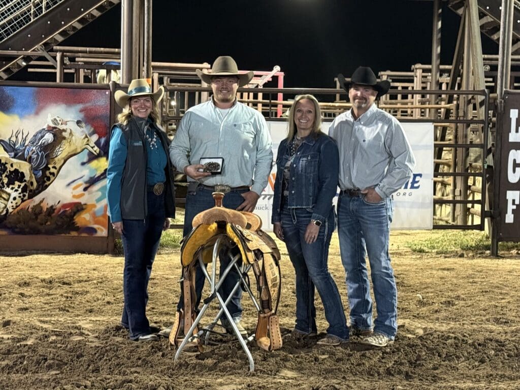 Winning cowboy at the Hell on Wheels Rodeo