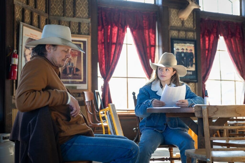 Ned and Lily going over their lines
