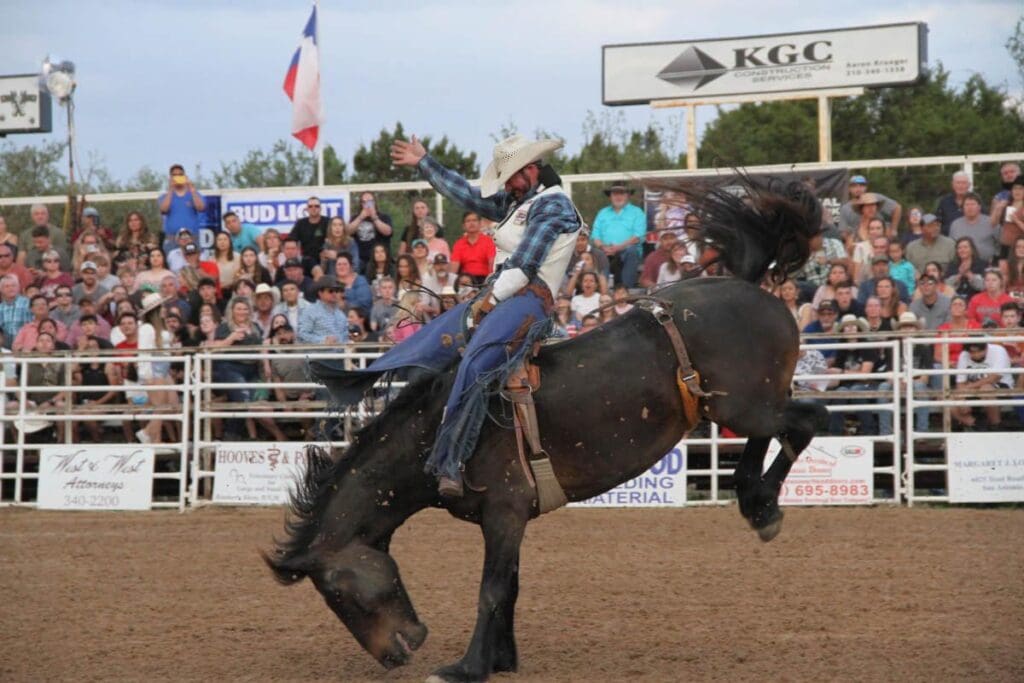 Bronc riding: helotes-cornyval-CLN MEDIA