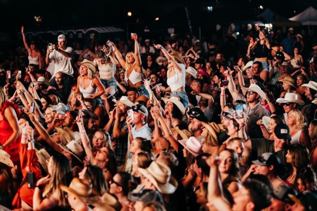 Large crowd watching a concert.  Photo credit:  Drifters Music Festival Facebook
