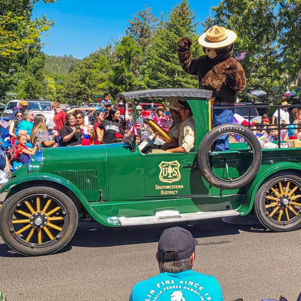 Smokey the Bear in Flagstaff parade