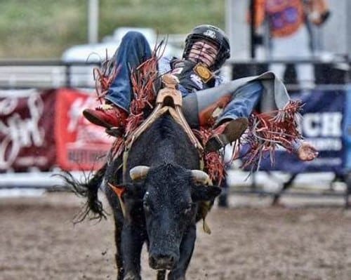 Bull riding IHSRA. Courtesy Idaho Junior High Rodeo Division