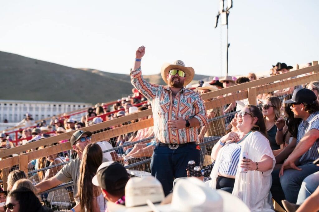 Excited Fan at Boise Eagle Rodeo. Photo credit: Kelly Herbert