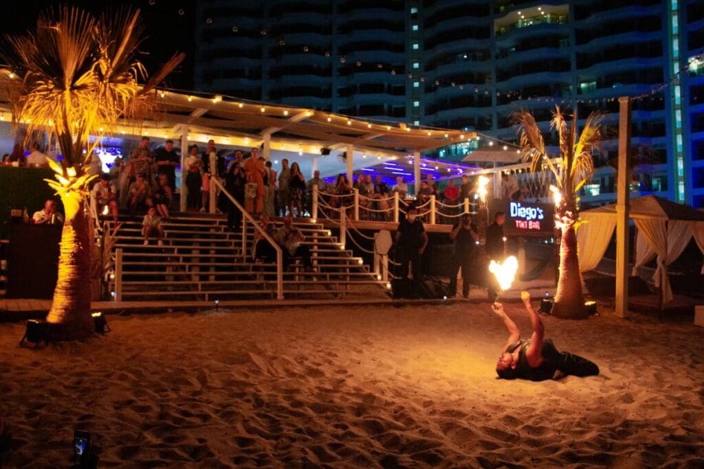Fire Dancers on the Beach.  Photo from Esmeralda website.