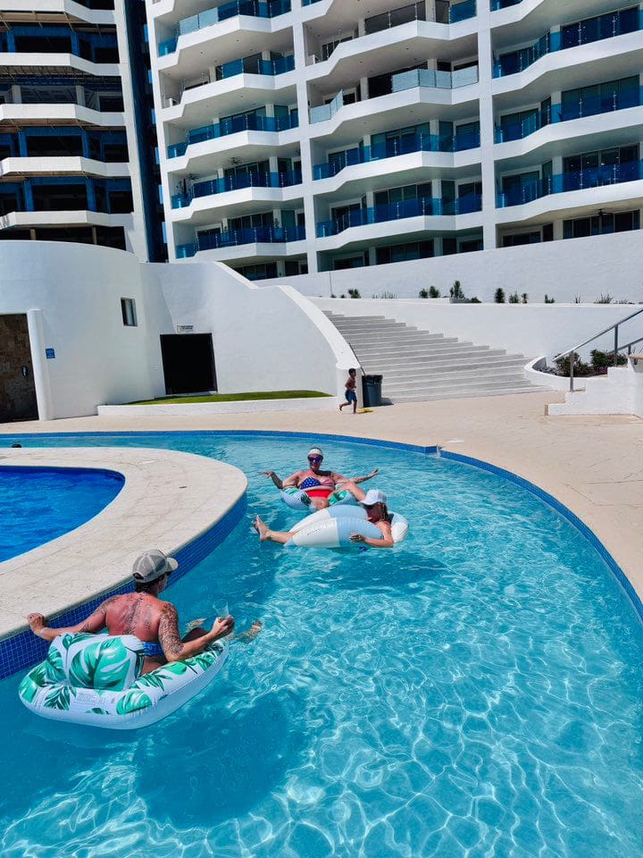 Floating in the Lazy River.  Photo from Esmeralda fb.