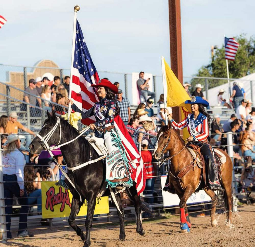 Presentation of the Flags.  Photo Courtesy of Rodeo de Sante Fe. 