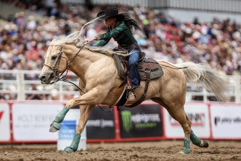 Barrel racer at the Calgary Stampede