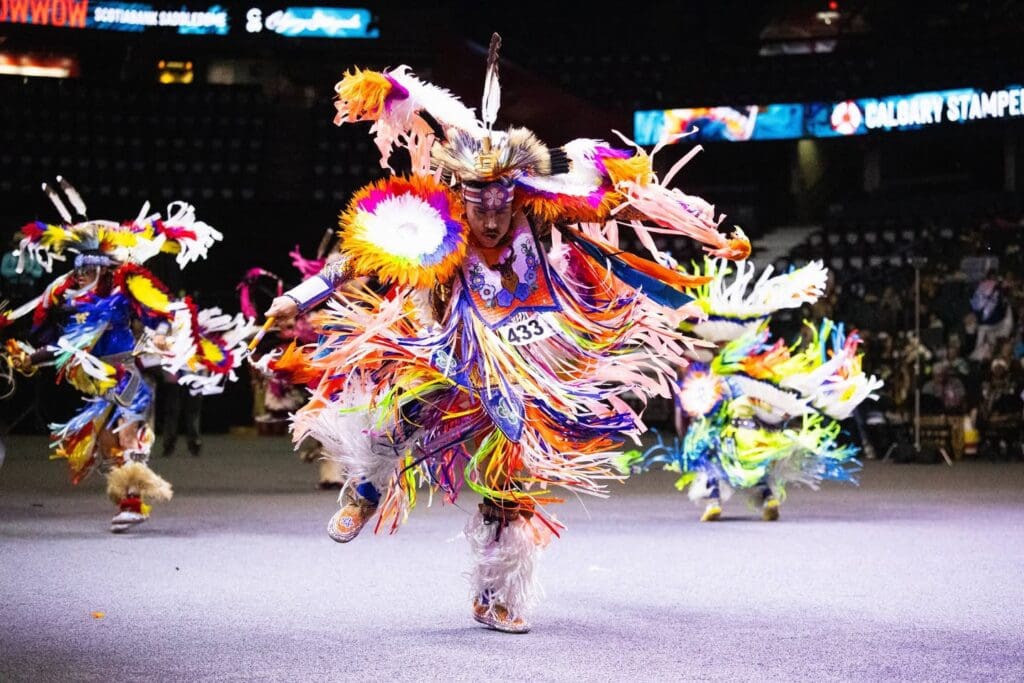 Powwow performer at the Calgary Stampede