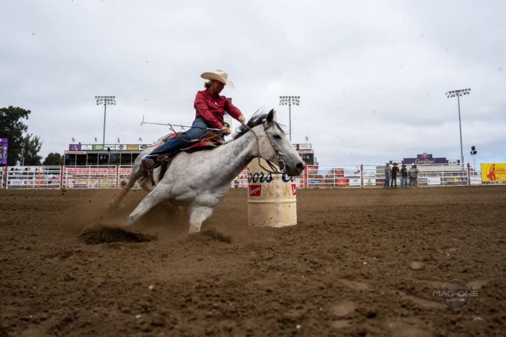 Barrel race. Photo from California Rodeo Salinas FB.