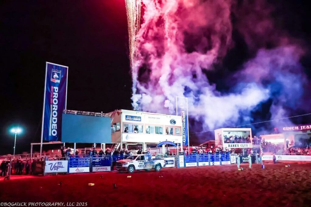 Pikes Peak Rodeo fireworks.  Bogauck Photography.