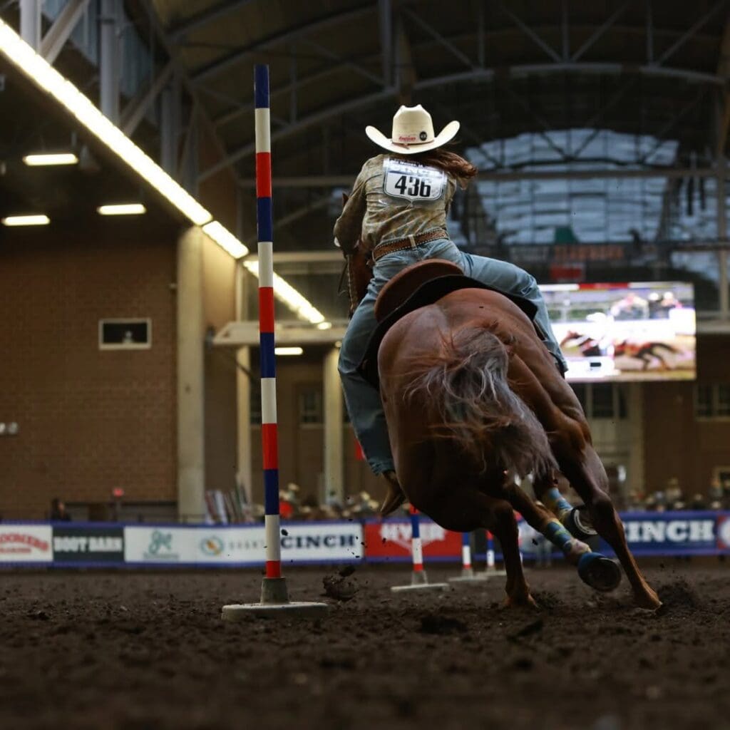 Pole bending.   Photo from NHSFR 2026 FB.