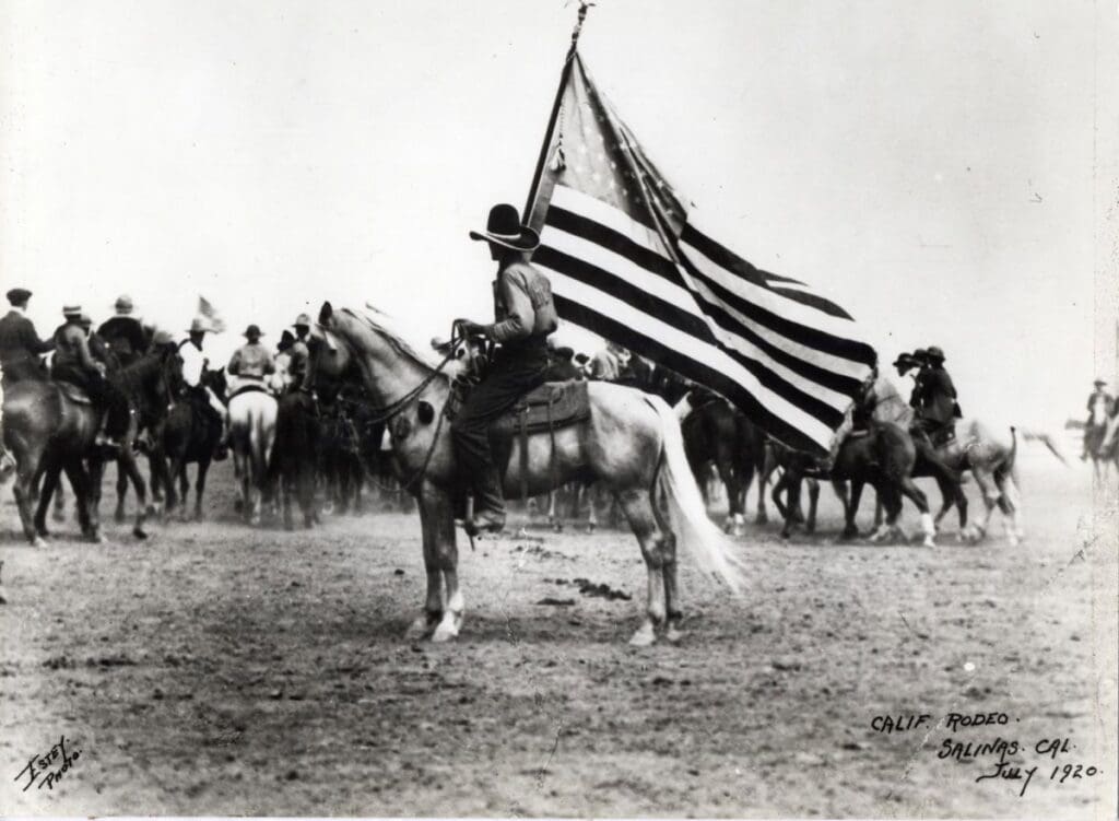 Presentation of Flag.  Photo from California Rodeo Salinas FB.