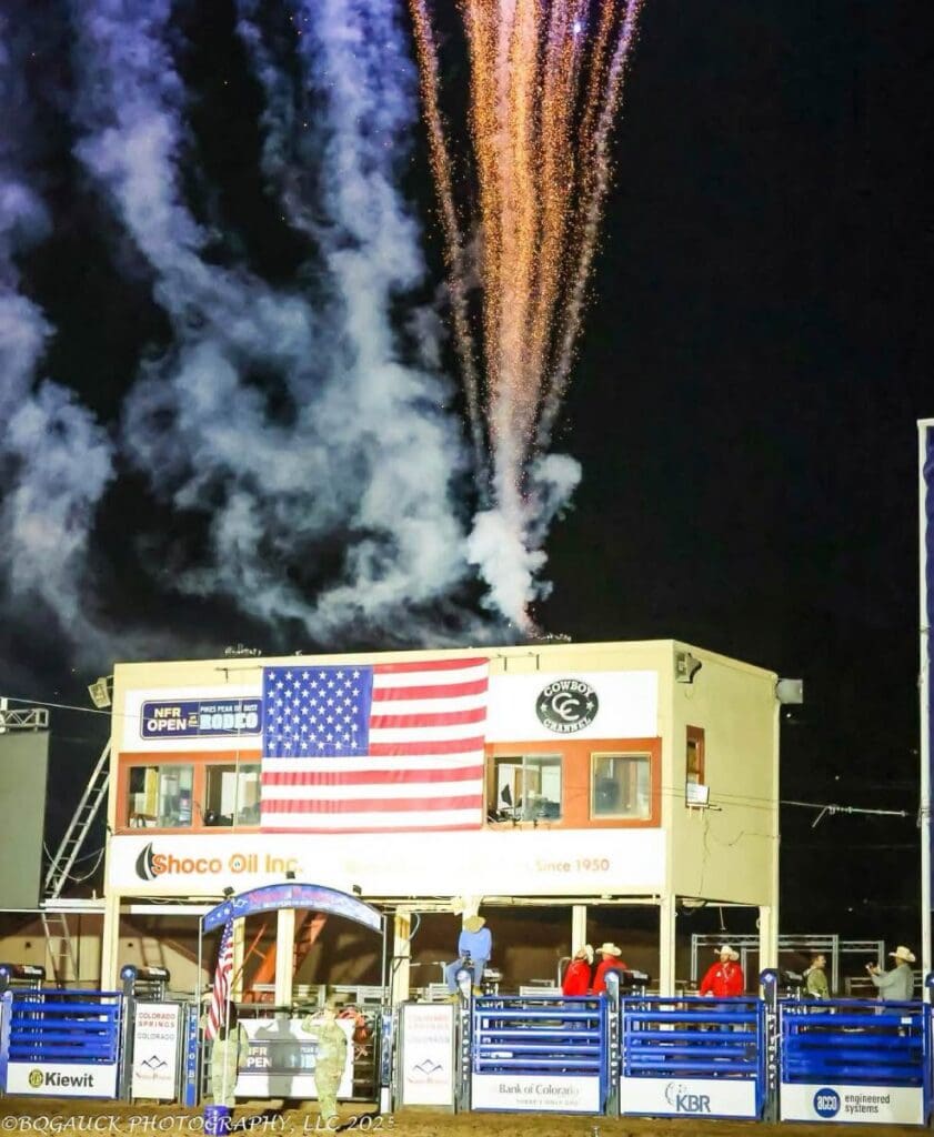 Fireworks at Pikes Peak Rodeo.  Bogauck photography