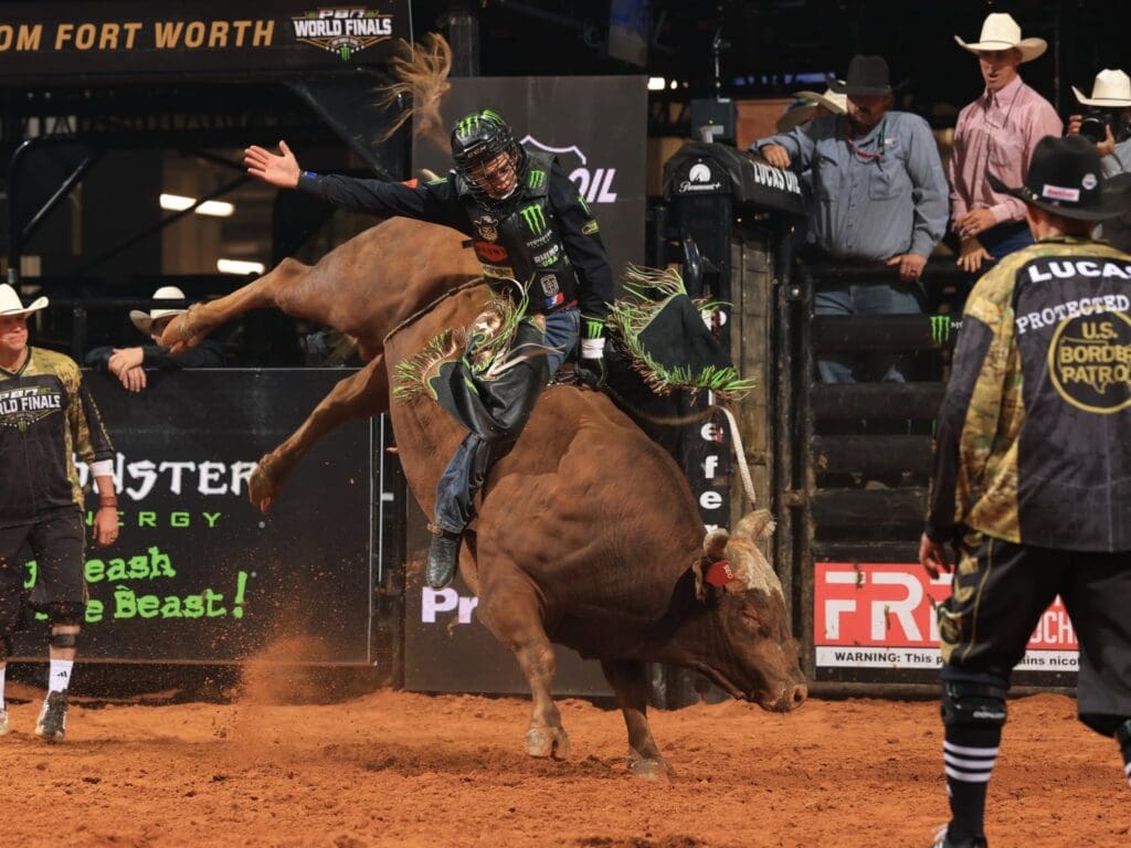 Austin Gambler Bull Rider in the arena