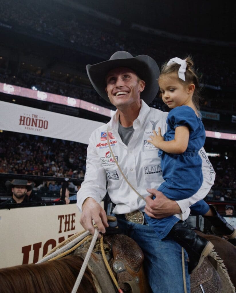 Athlete and daugher at Hondo Rodeo Fest