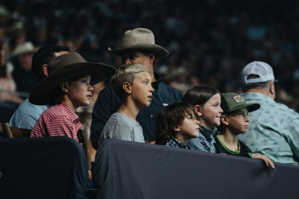 Kids watching the PBR Teams Gambler Days