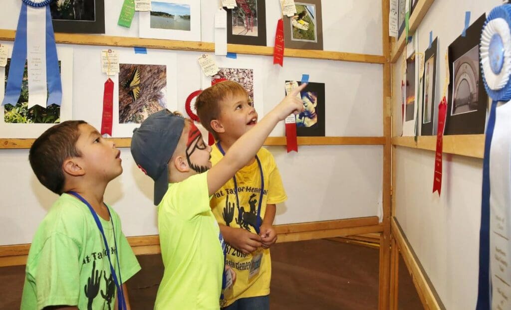 Northern Gila County Fair Children Admiring Displays
